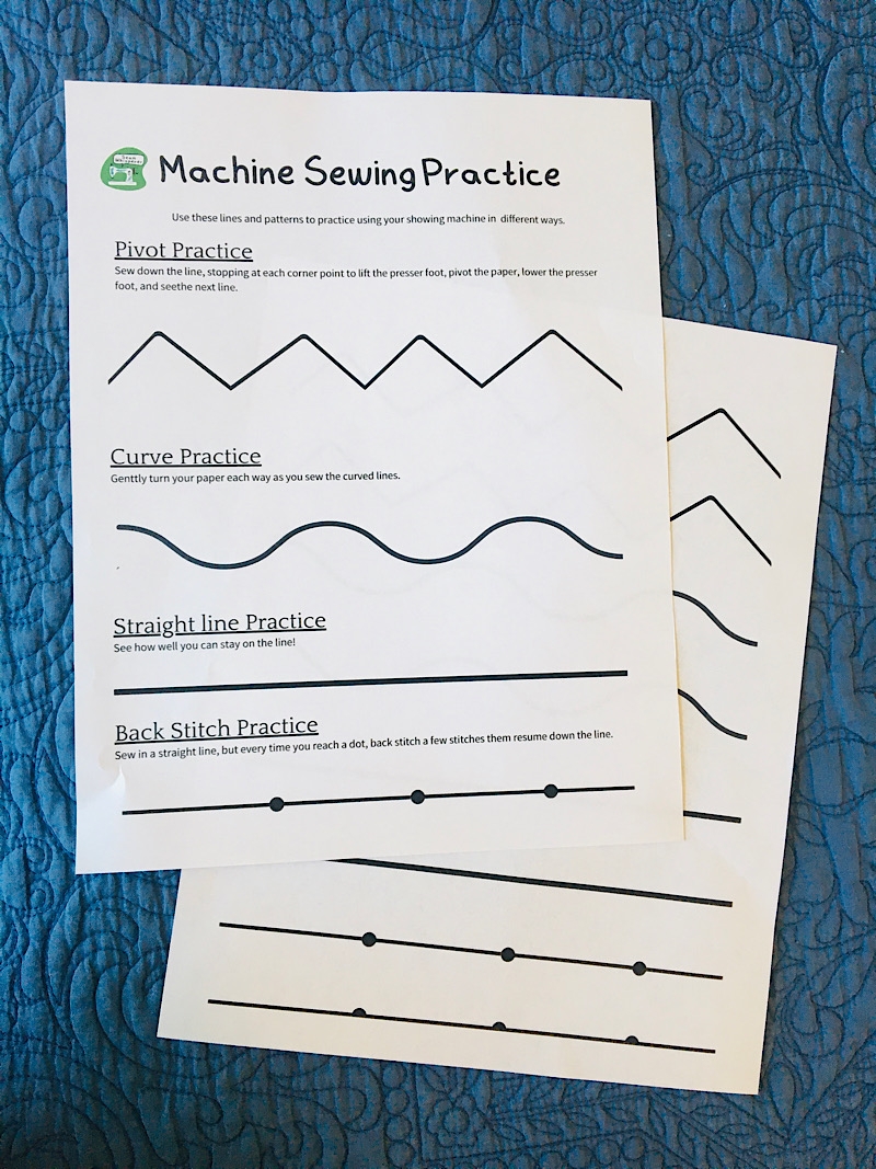 Machine Sewing Practice Sheets For Beginners Free PDF 
