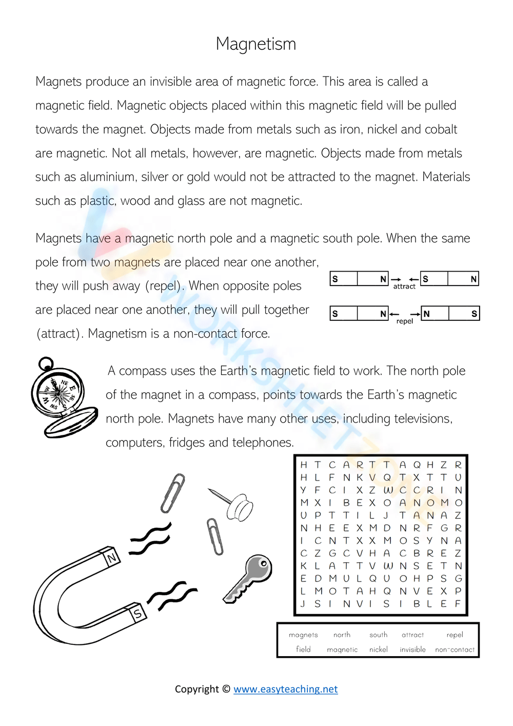 Magnetism Worksheets 2025