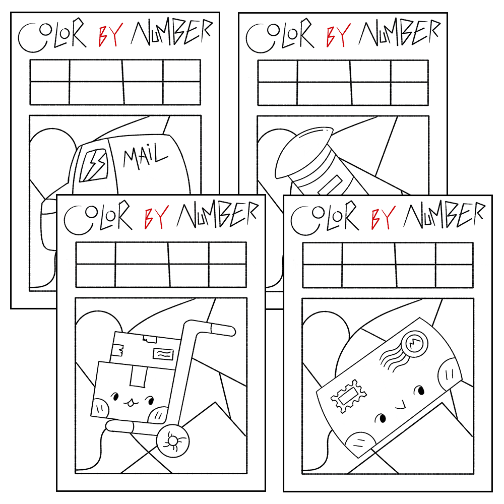 Mailbox Activities Bundle Mail Post Coloring Pages Color By Number Dot To Dot Made By Teachers