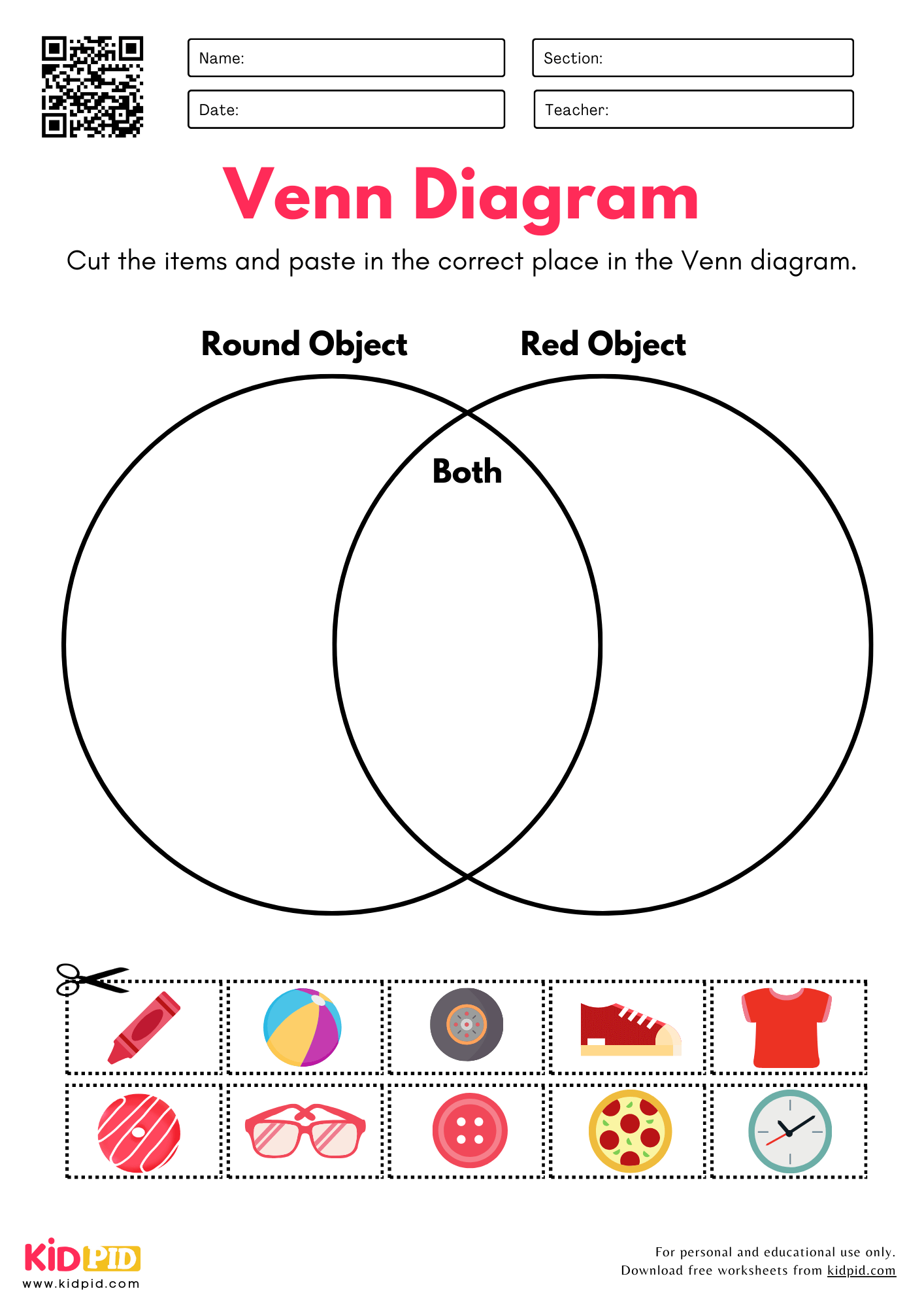 Making Venn Diagram Worksheets For Grade 2 Kidpid