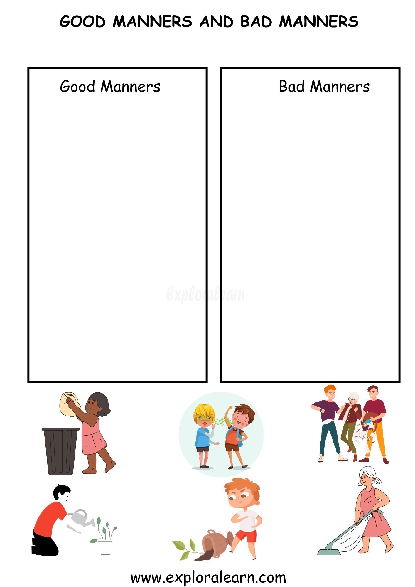 Manners Worksheets For Preschool And Kindergarten 2 To 6 Years Kids