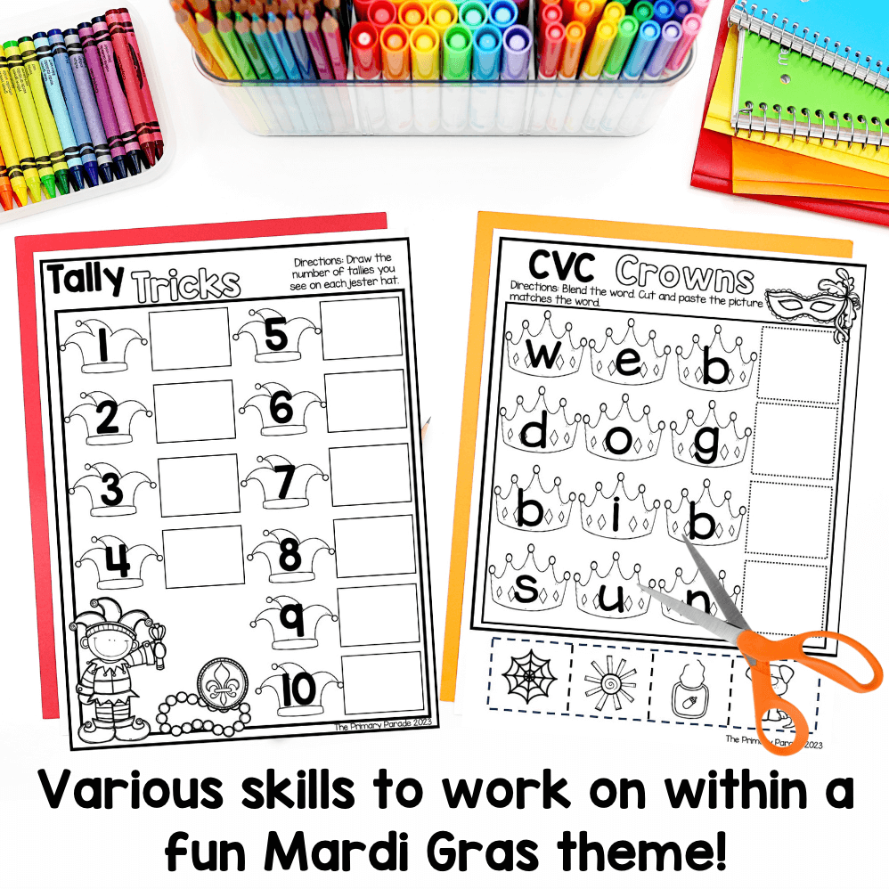 Mardi Gras Worksheets