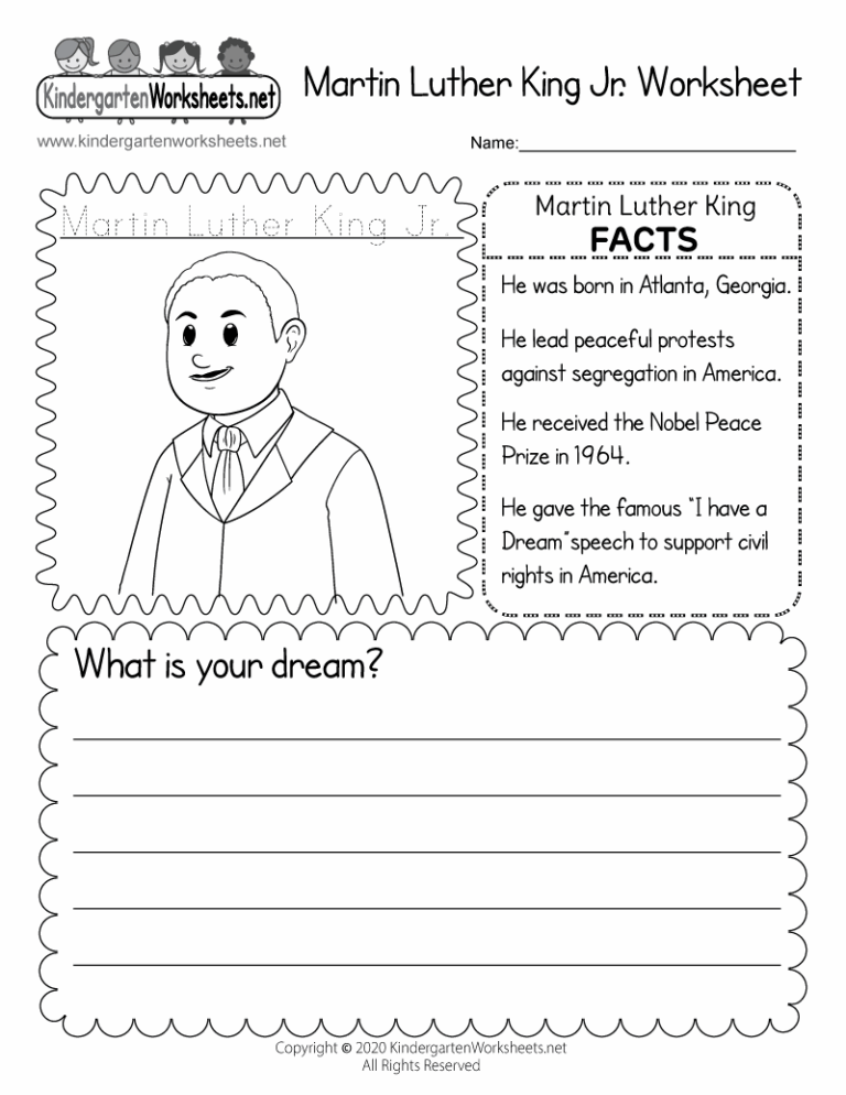 Martin Luther King Jr Worksheet Free Printable Digital U0026 PDF