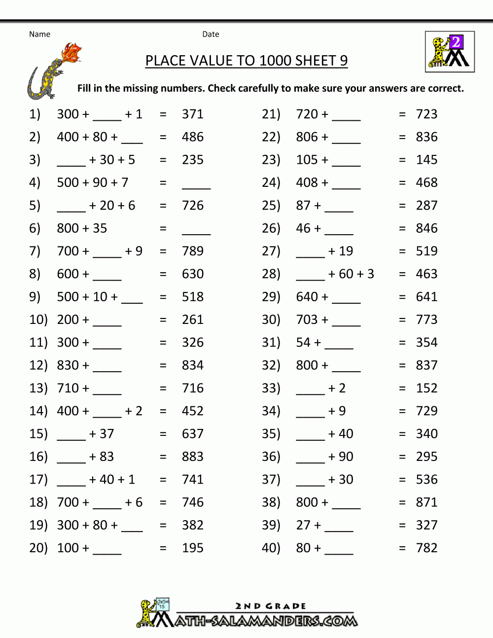 Math Place Value Worksheets To Hundreds Worksheets Library Math Place Value Worksheets To Hundreds Worksheets Library