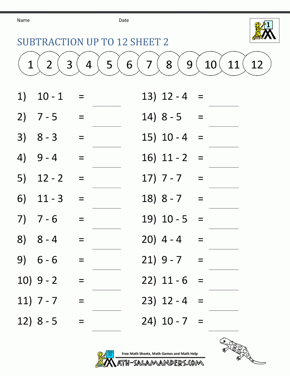 1st Grade Math Worksheets Free Printables