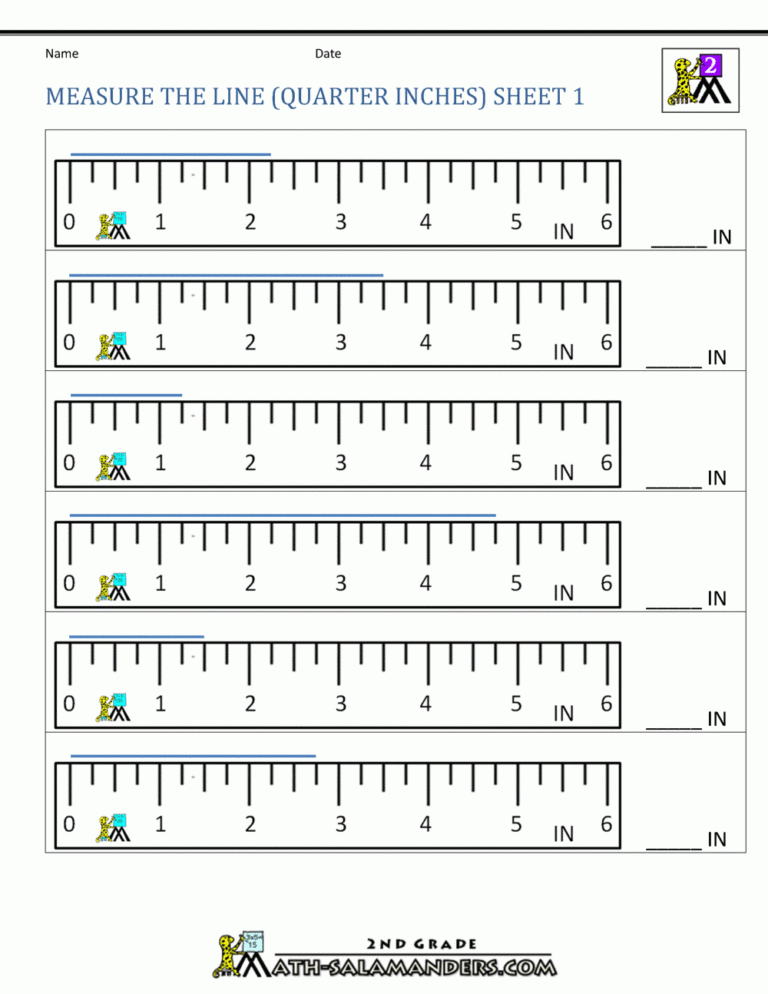 Measurement Math Worksheets Measuring Length