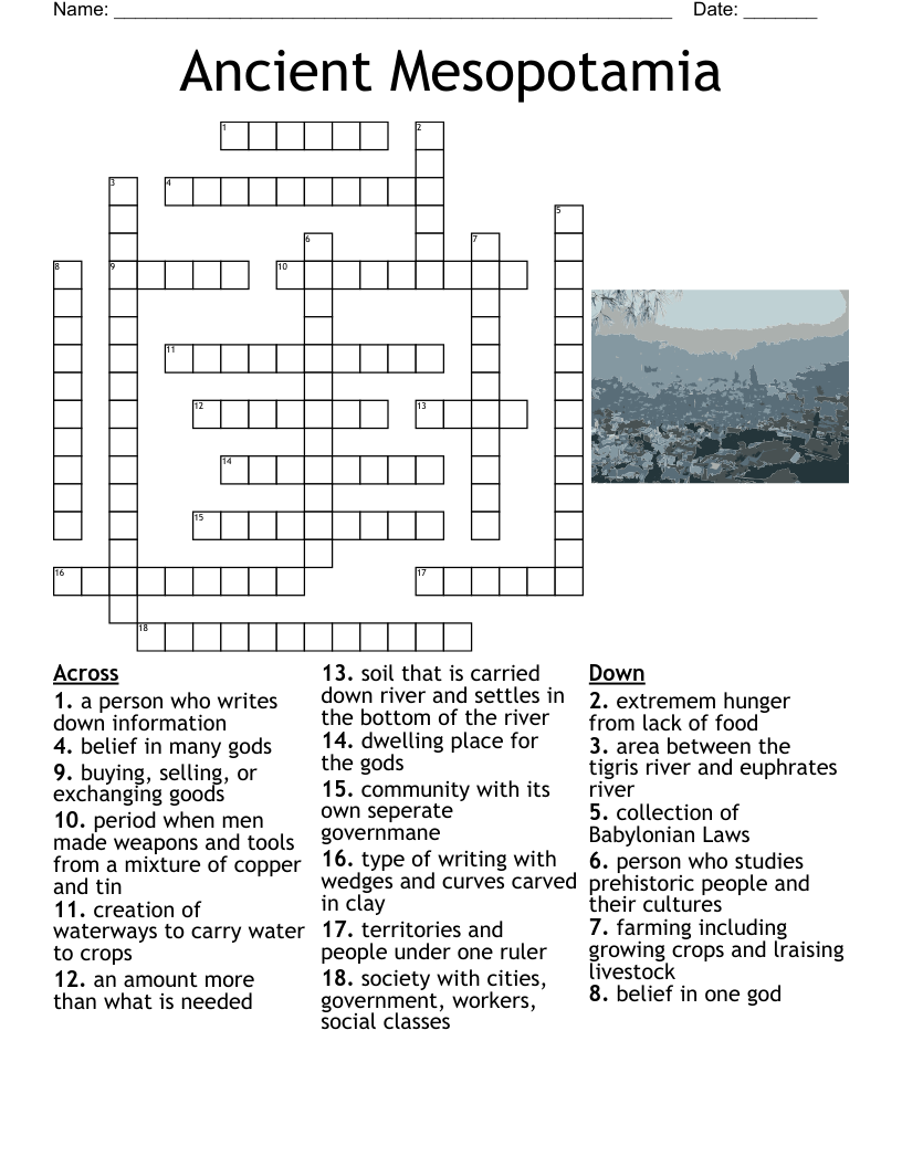 Free Printable Mesopotamia Worksheets 6th Grade