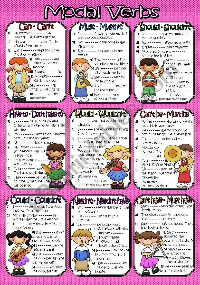 Free Printable Worksheets On Modal Verbs