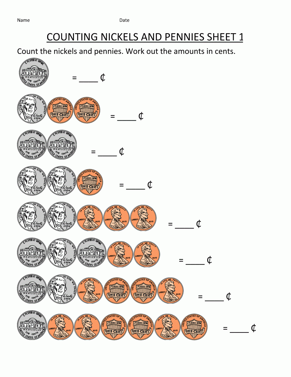 Money Math Worksheets Printables Learning Printable Worksheets Library