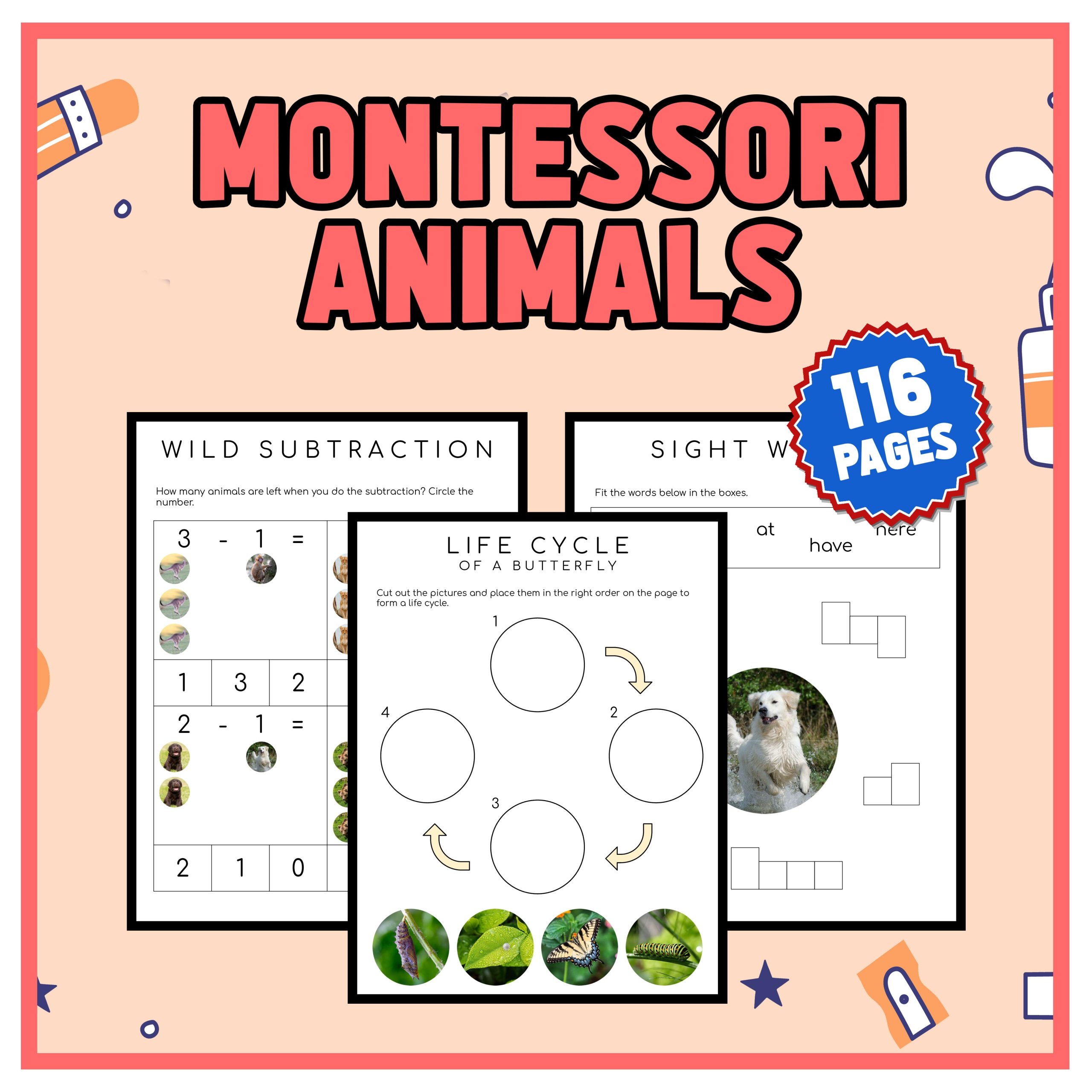 Montessori Animals Worksheets Made By Teachers Montessori Animals Worksheets Made By Teachers