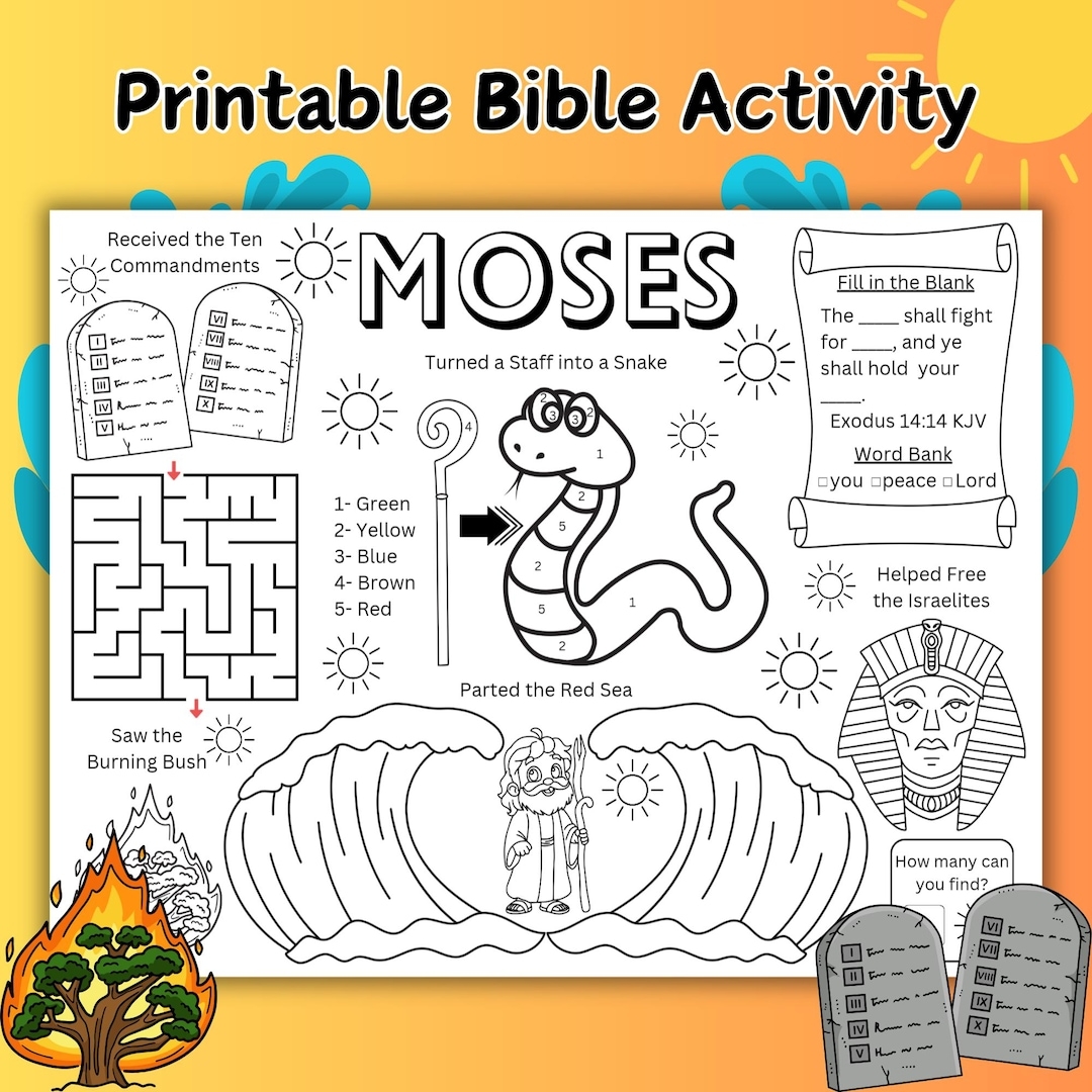 Moses Kids Activity Sheet Bible Story Coloring Activity Page Moses Printable Activity Sheet Sunday School Activity Etsy Moses Kids Activity Sheet Bible Story Coloring Activity Page Moses Printable Activity Sheet Sunday School Activity Etsy
