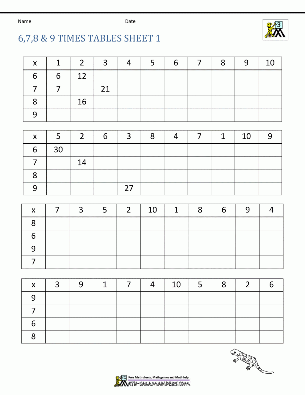 Math Worksheets Multiplication Free Printable Math Worksheets Multiplication Free Printable
