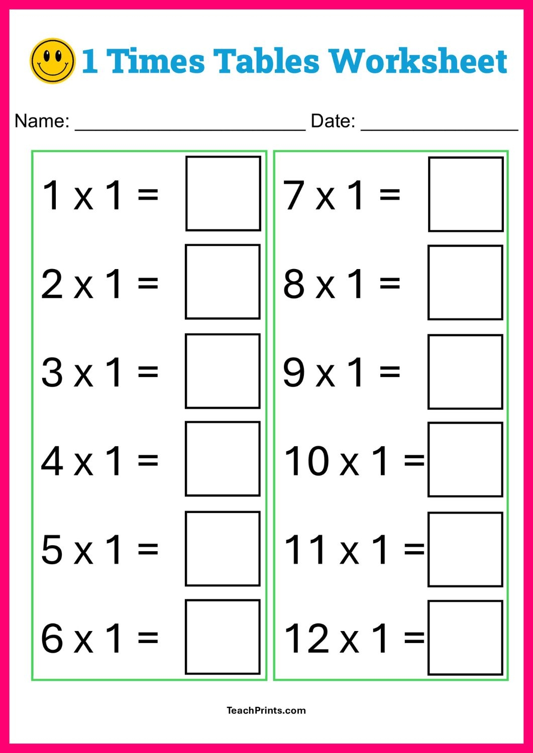 Multiplication Worksheets Free Printables Teach Prints