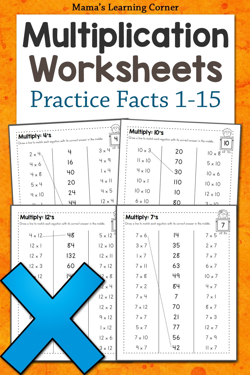 Multiplication Worksheets Numbers 1 Through 12 Mamas Learning Corner
