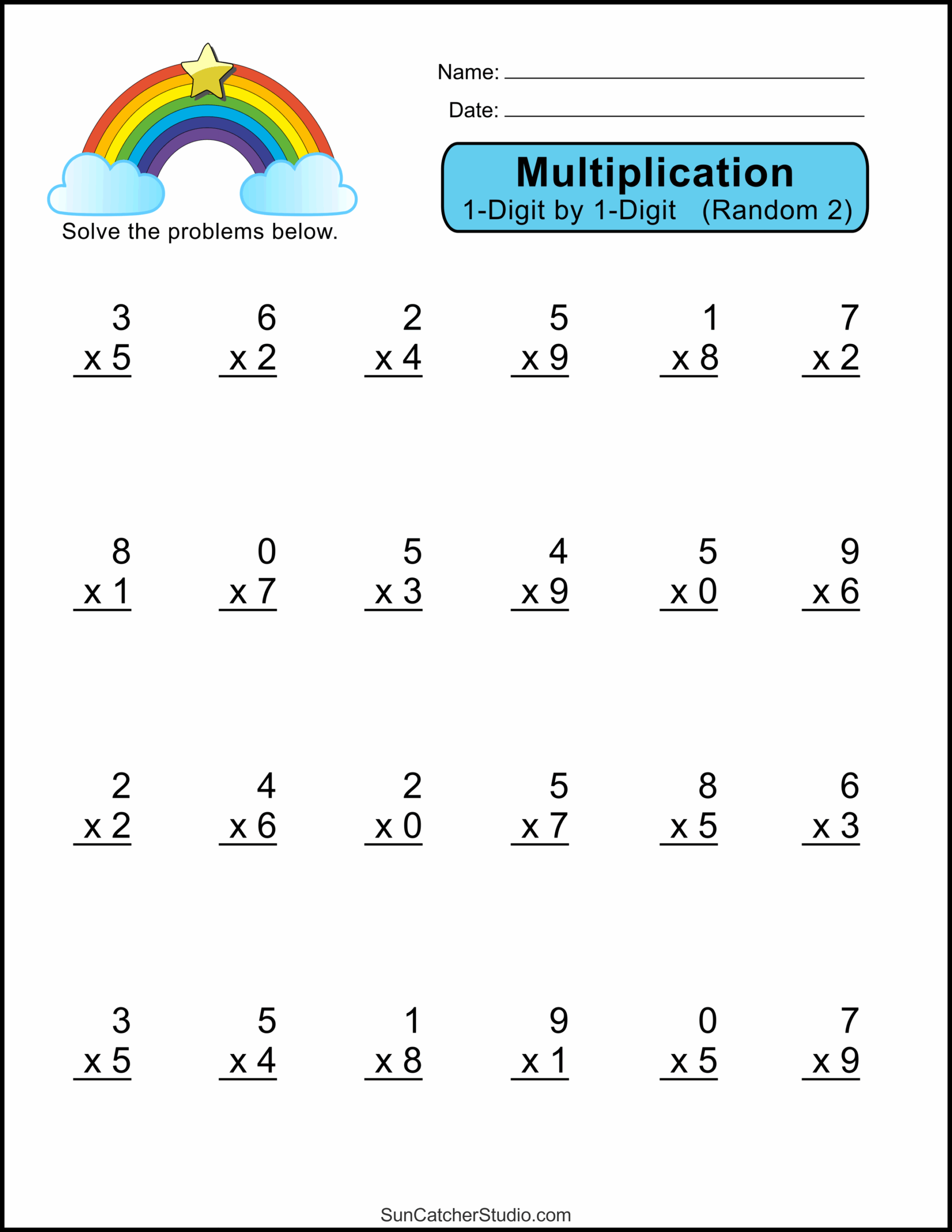 Math Worksheets Free Printables Multuplication