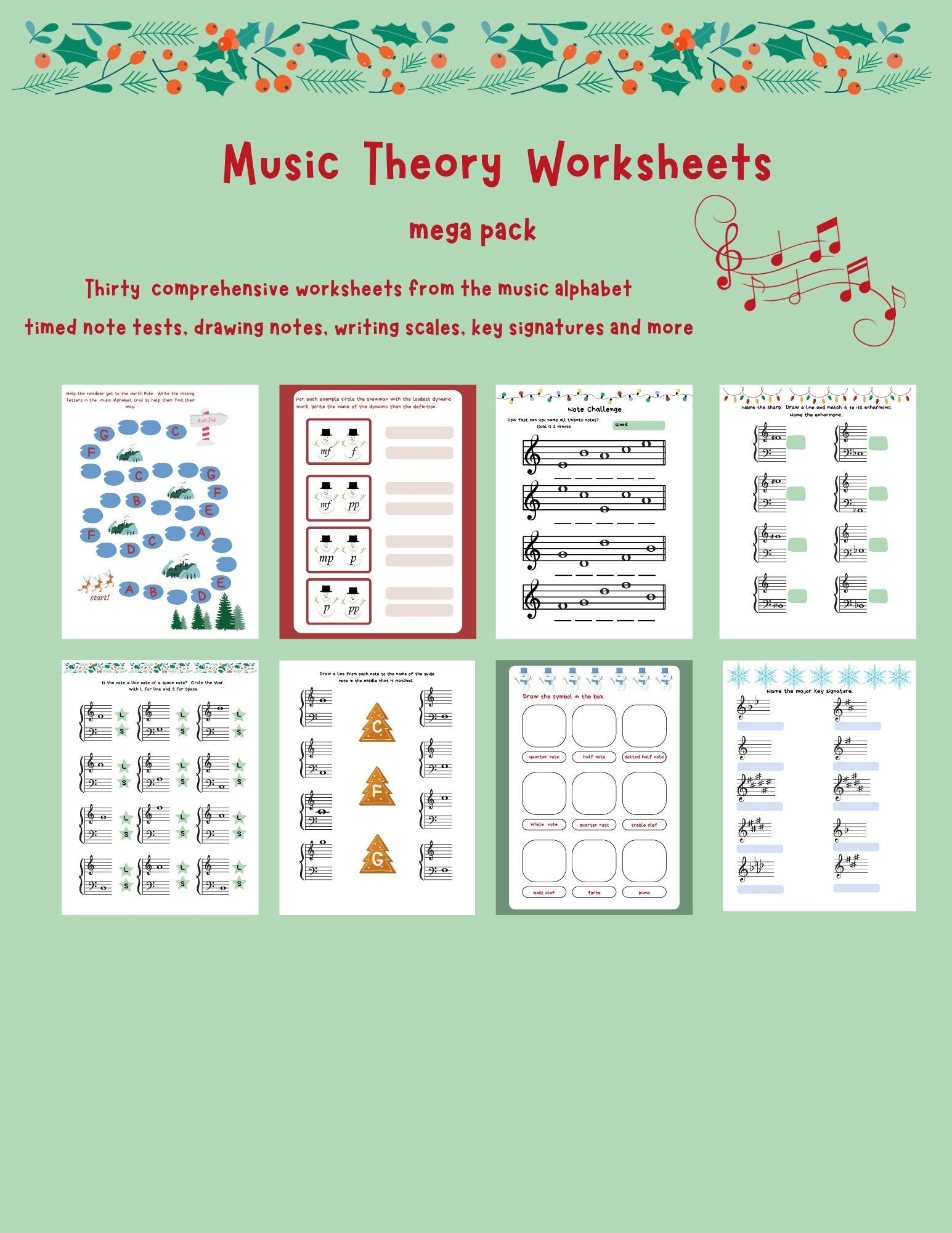 Free Printable Music Expression Worksheets
