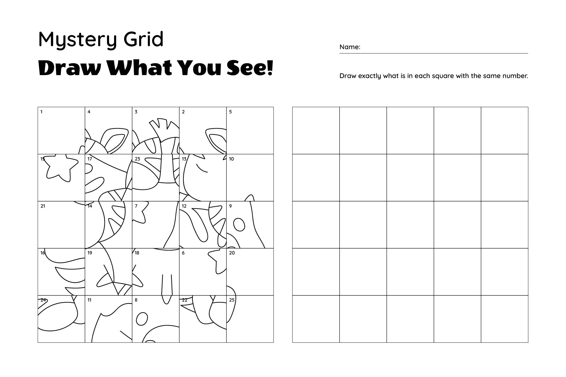 Mystery Grid Drawing Worksheets 15 Free PDF Printables Printablee