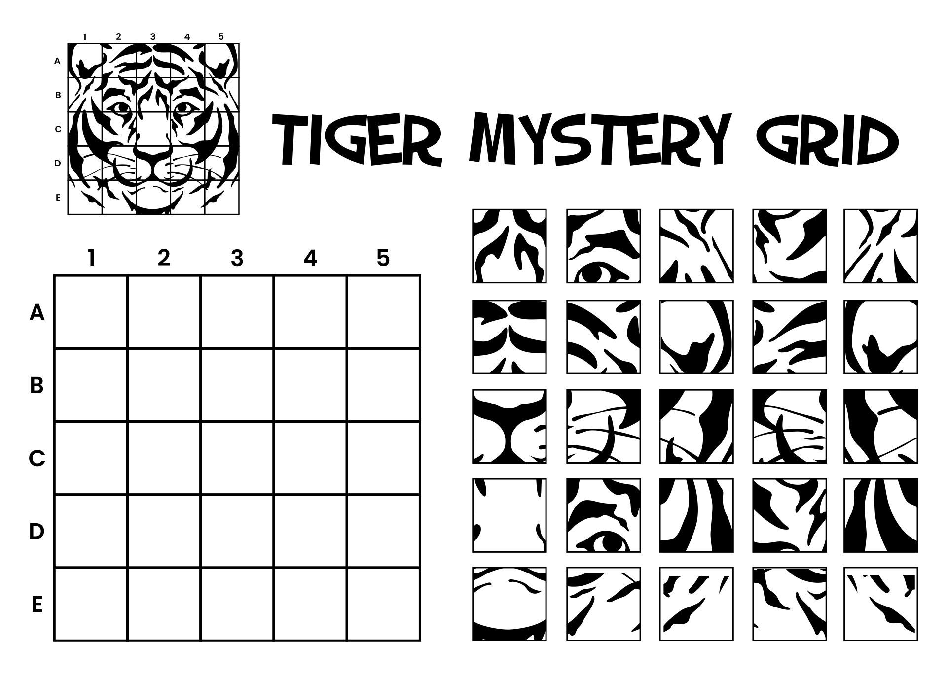 Mystery Grid Drawing Worksheets Tiger Art Worksheets Art Worksheets Library
