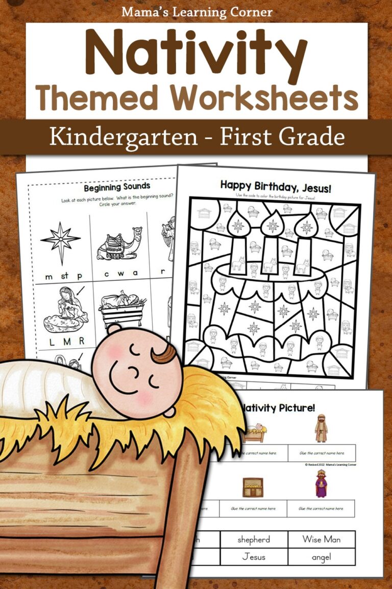 Nativity Worksheets For Kindergarten And First Grade Mamas 