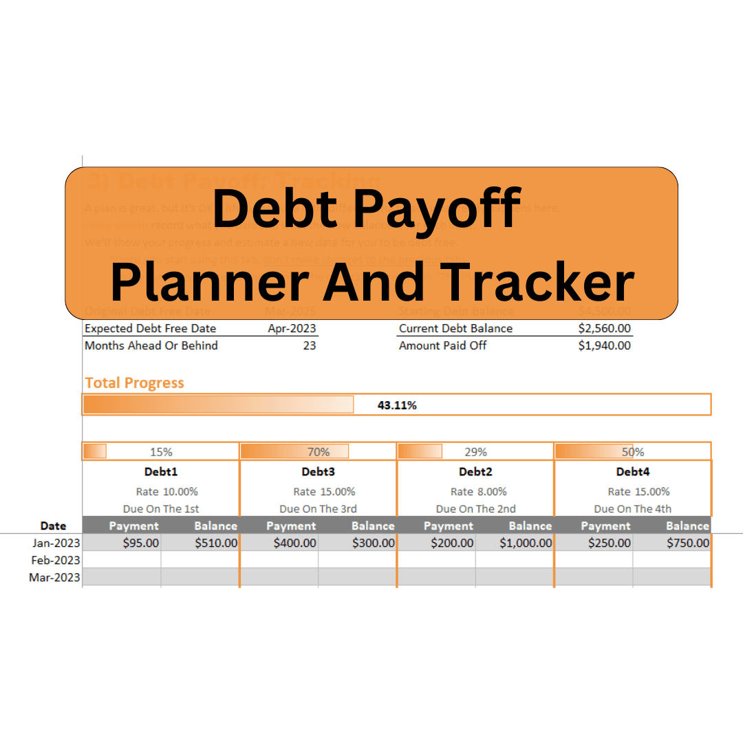 New Excel Debt Payoff Planner And Tracker The Happy Giraffe