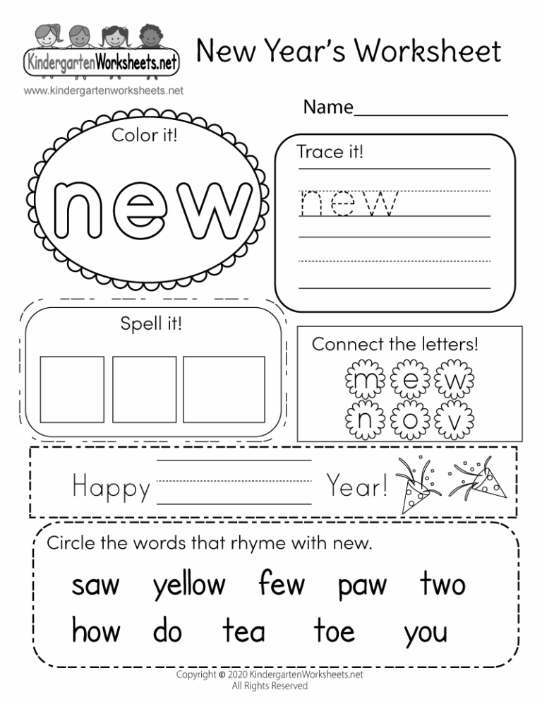 New Year s Worksheet Free Printable Digital U0026 PDF