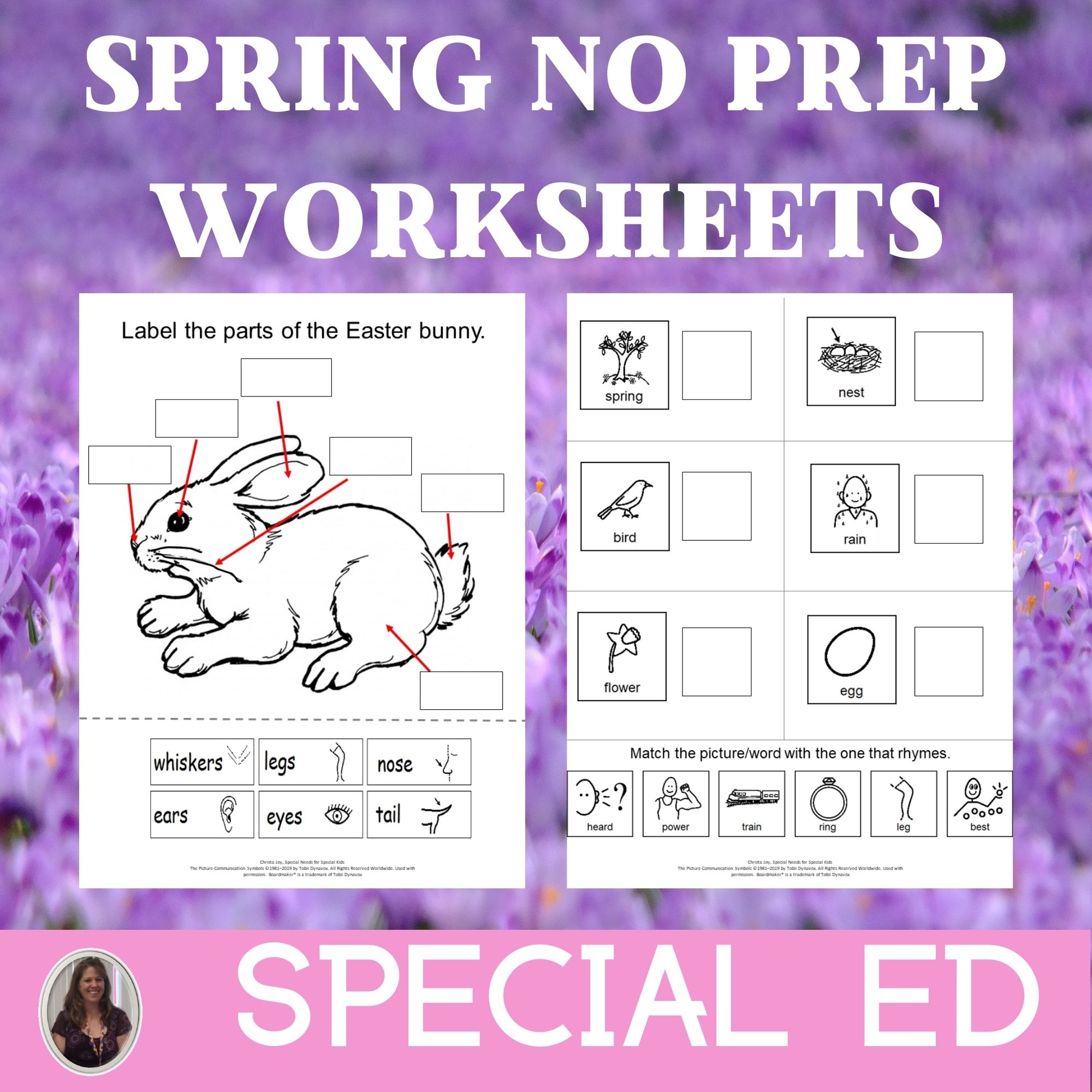 No Prep Spring Worksheets For Special Education Elementary Level Special Needs For Special Kids