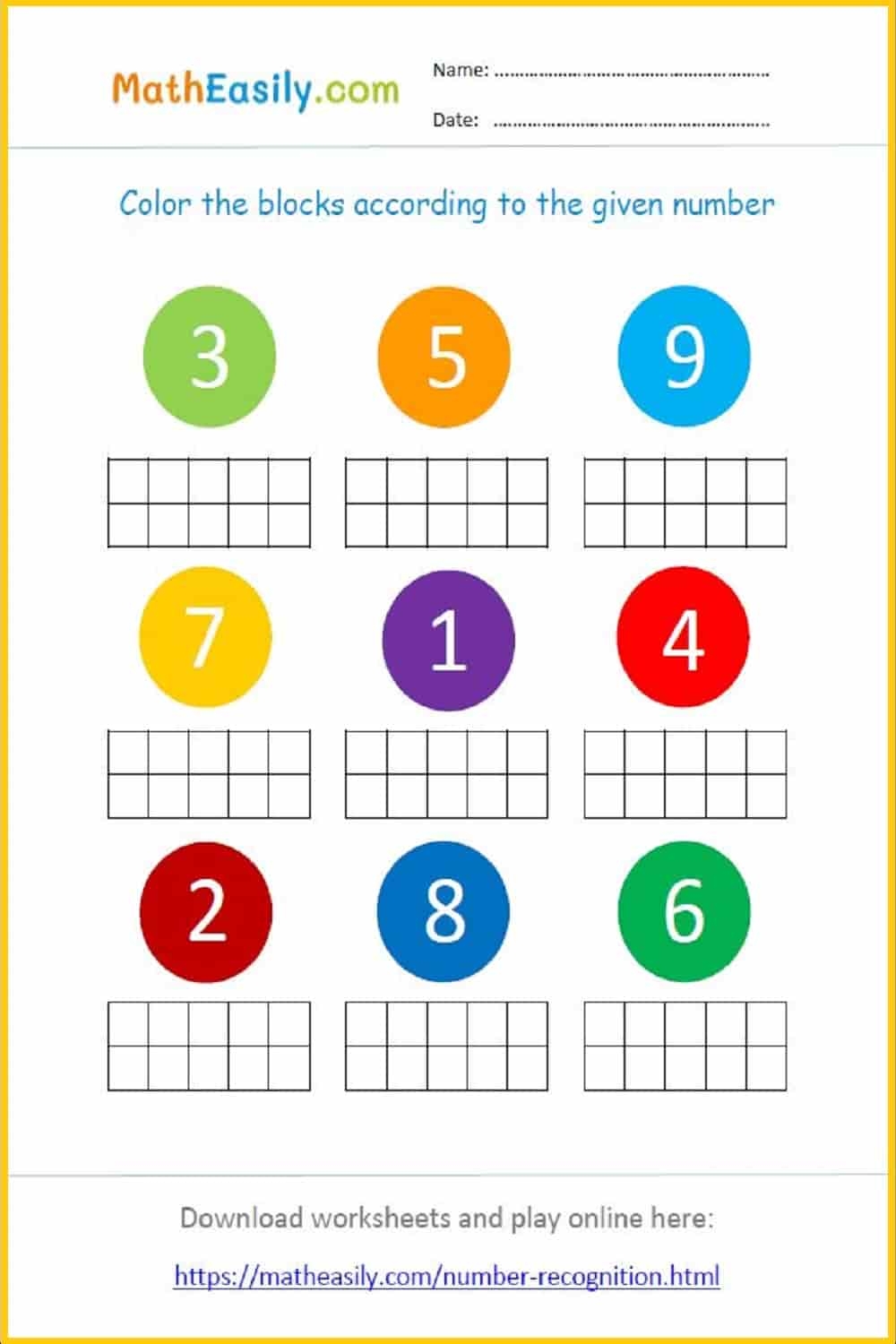 Free Printable Number Identification Worksheets Free Printable Number Identification Worksheets