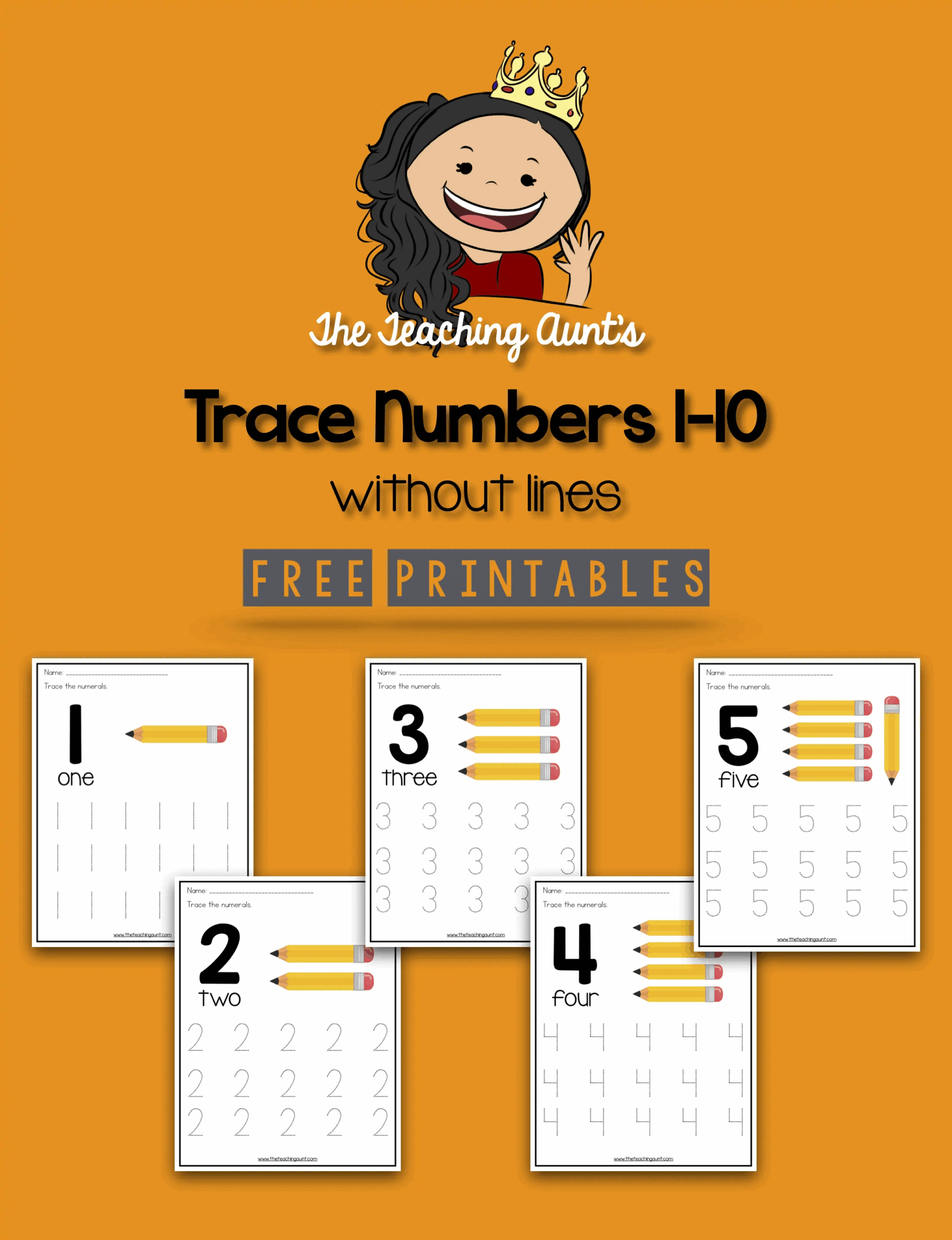 Number Tracing Worksheets For Preschoolers The Teaching Aunt