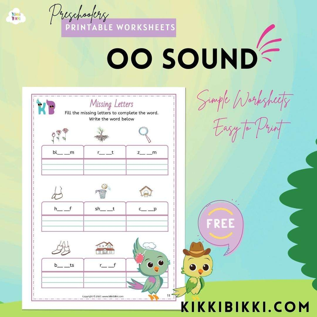 Oo Words Kindergarten Worksheet Free Phonics Printable