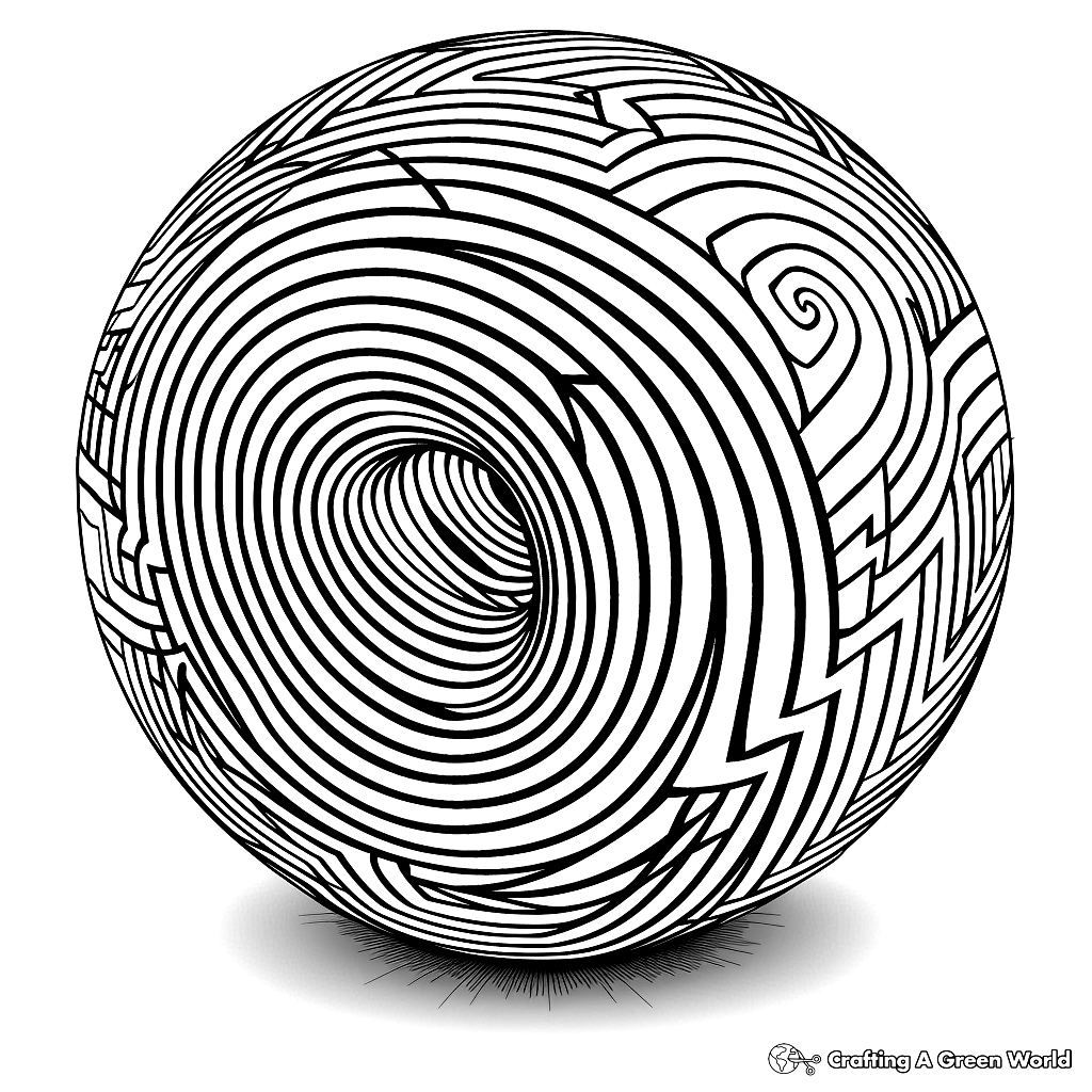 Optical Illusion Coloring Pages Free U0026 Printable 