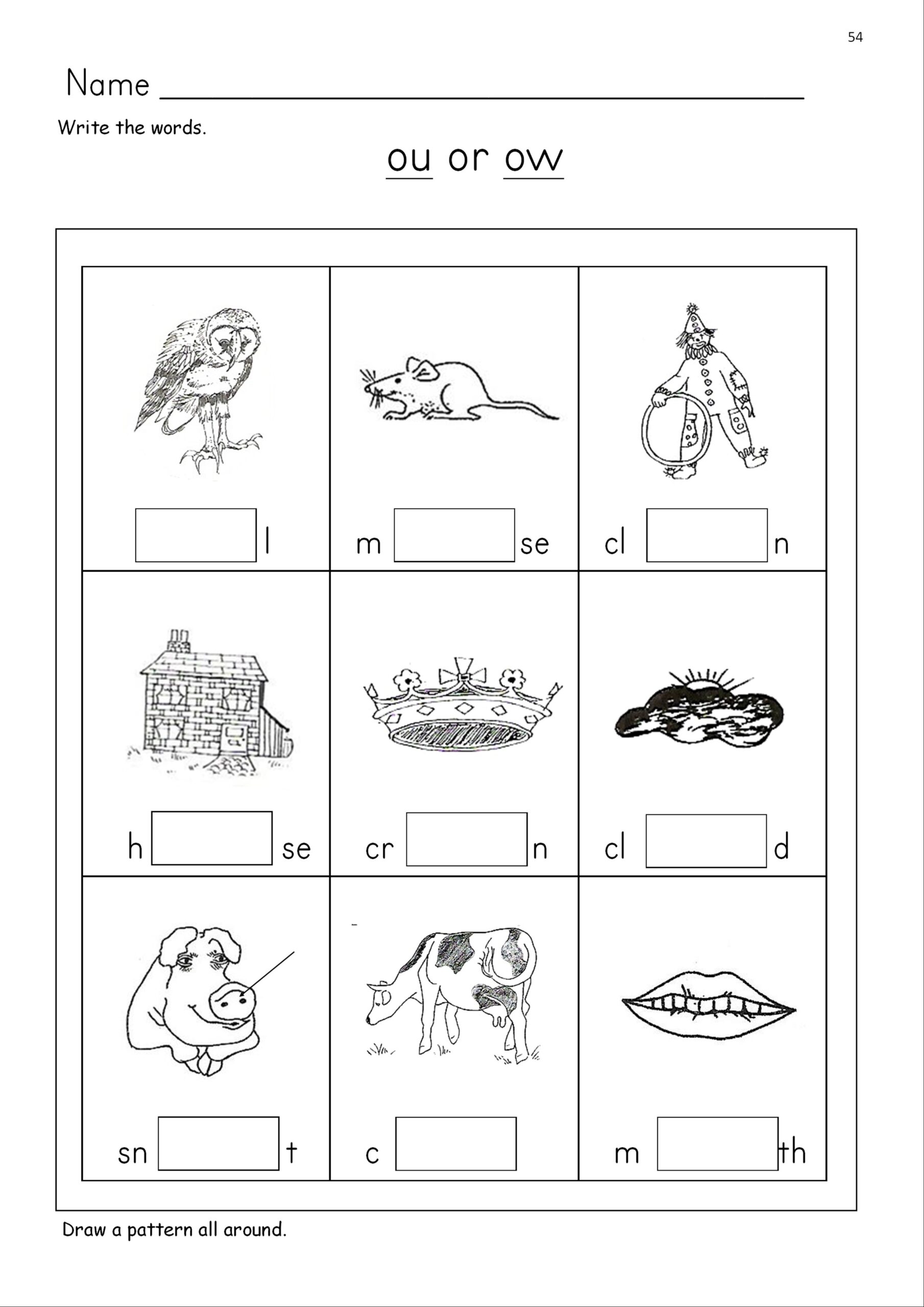 Ou Phonics Worksheets SOUND IT OUT PHONICS