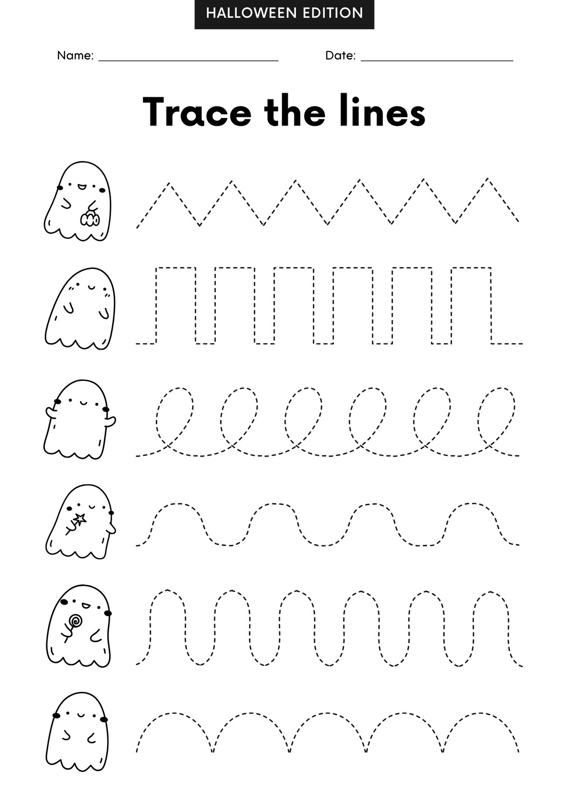 Page 5 Free Printable Halloween Worksheet Templates To Edit Canva