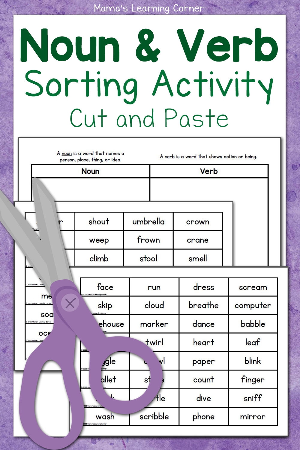 Free Printable Nouns And Verbs Worksheets