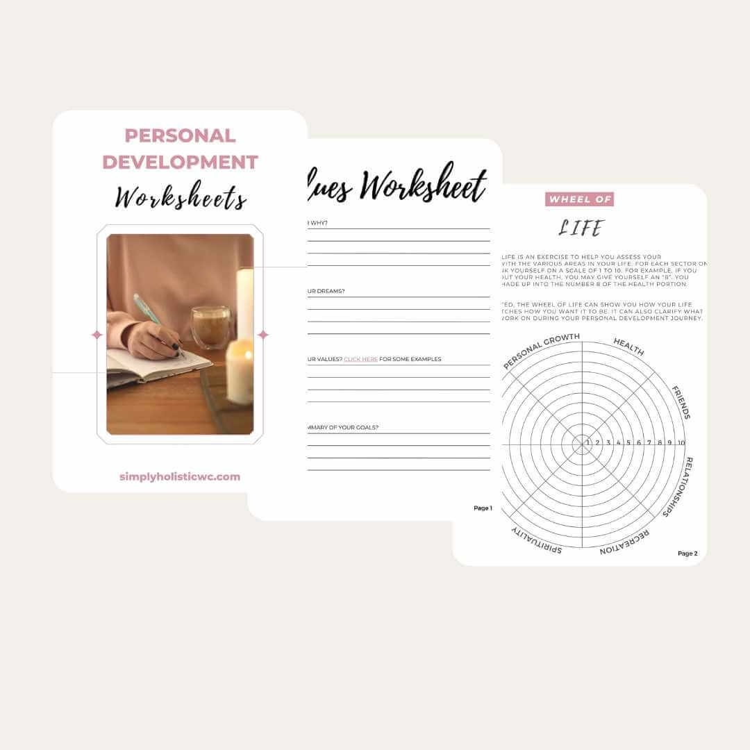 Personal Development Worksheets Free Printable Simply Holistic Wellness