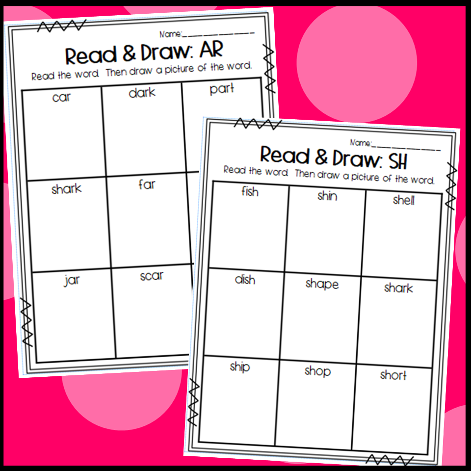 Phonics Read And Draw Worksheets Phonics Read And Draw Worksheets