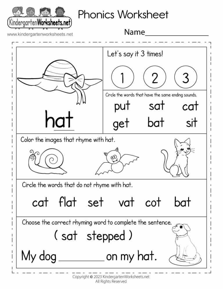 Phonics Worksheet Free Printable Digital U0026 PDF