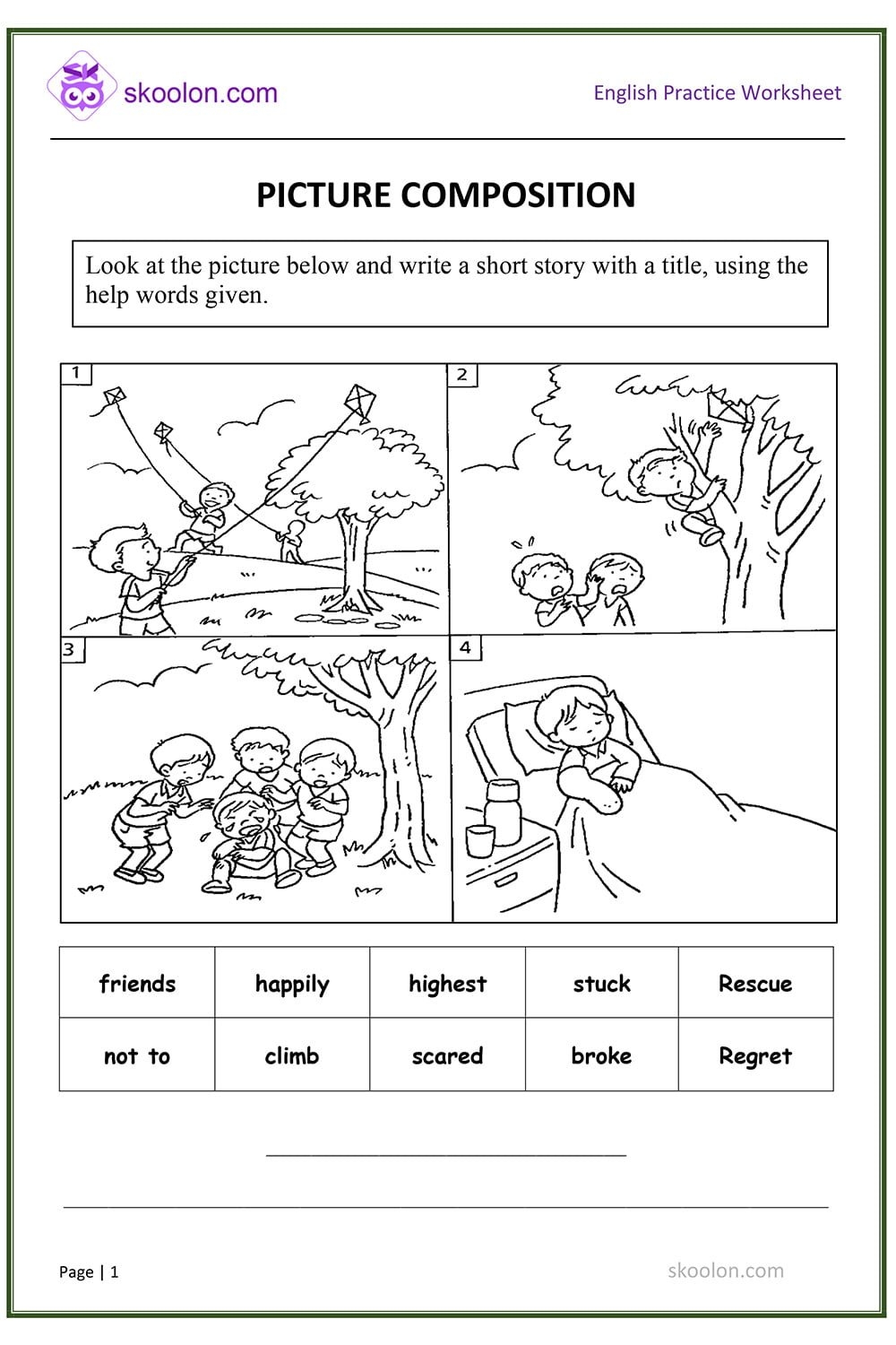 Picture Composition Friends Skoolon Worksheets Library