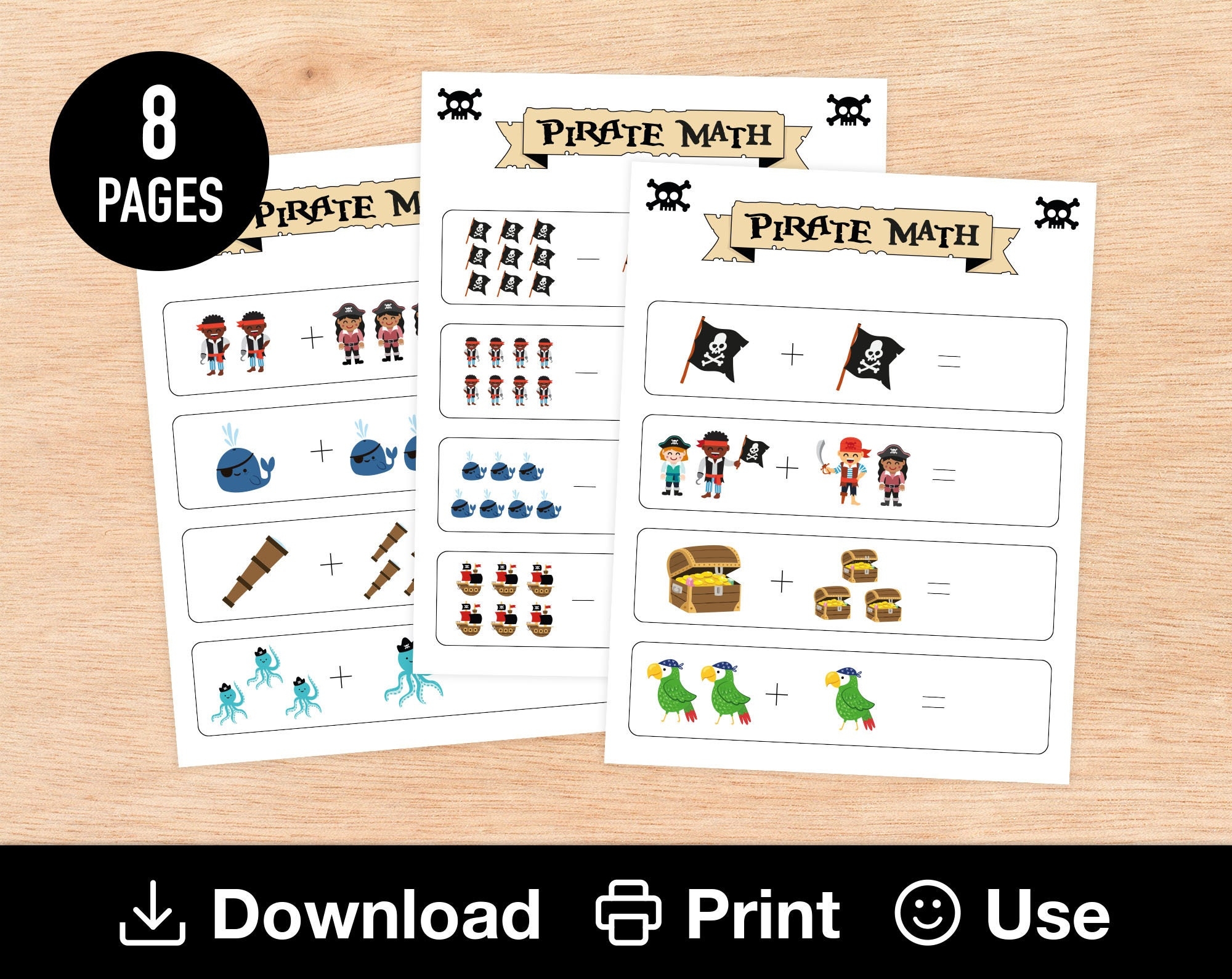 Free Printable Pirate Worksheets