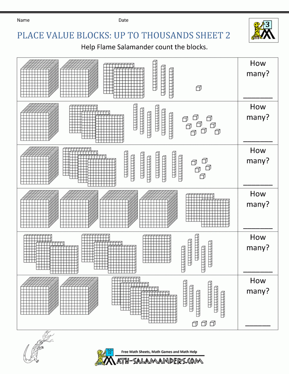 Place value blocks worksheets up to thousands 2 gif 1 000 1 294 Pixels