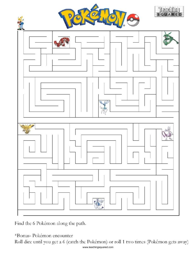 Pokemon Maze Teaching Squared