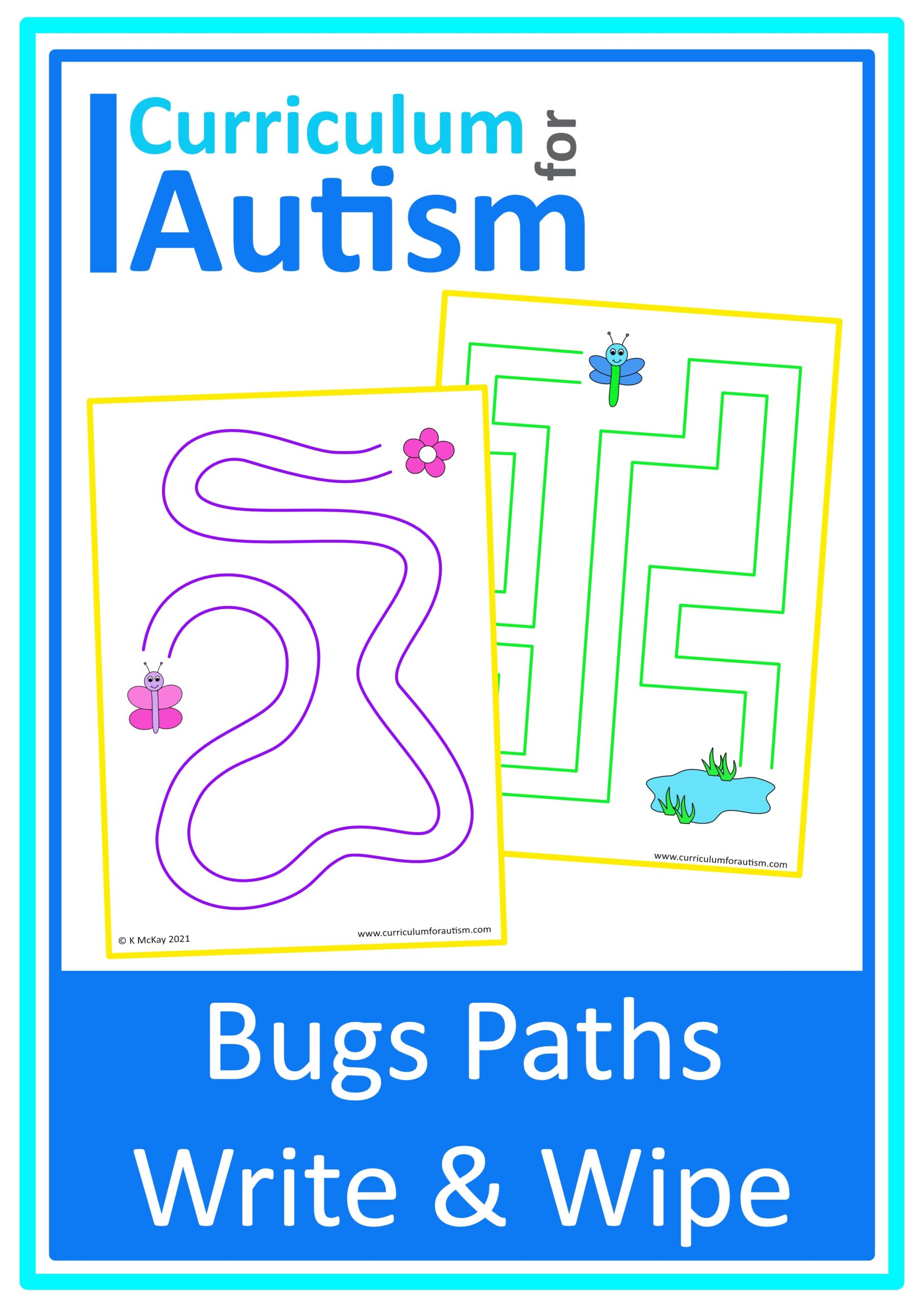 Pre Writing Space Theme Worksheets Autism Special Education Homeschool ABA Fine Motor Pencil Skills Curriculum For Autism