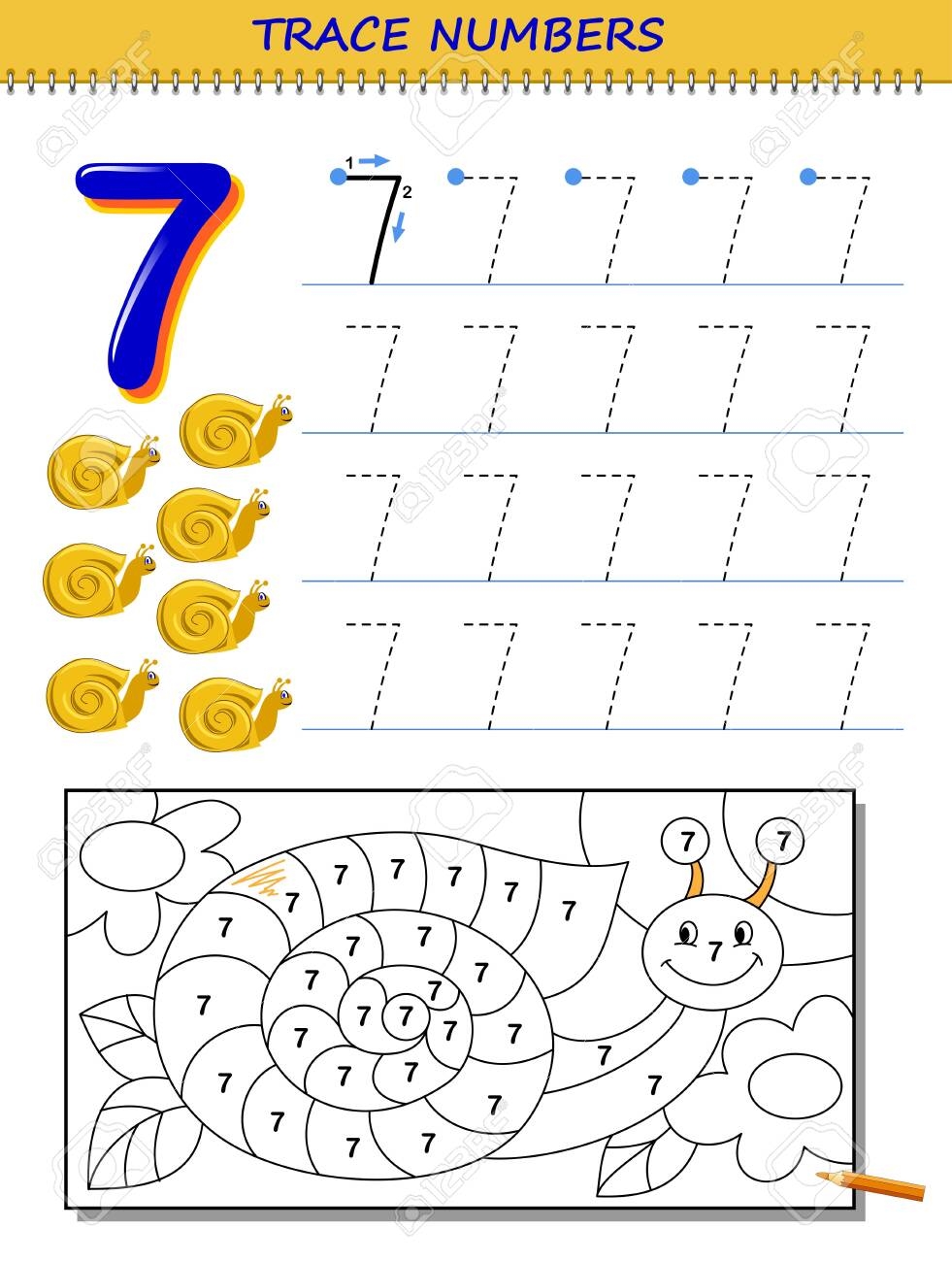 Number 7 Worksheets Free Printable