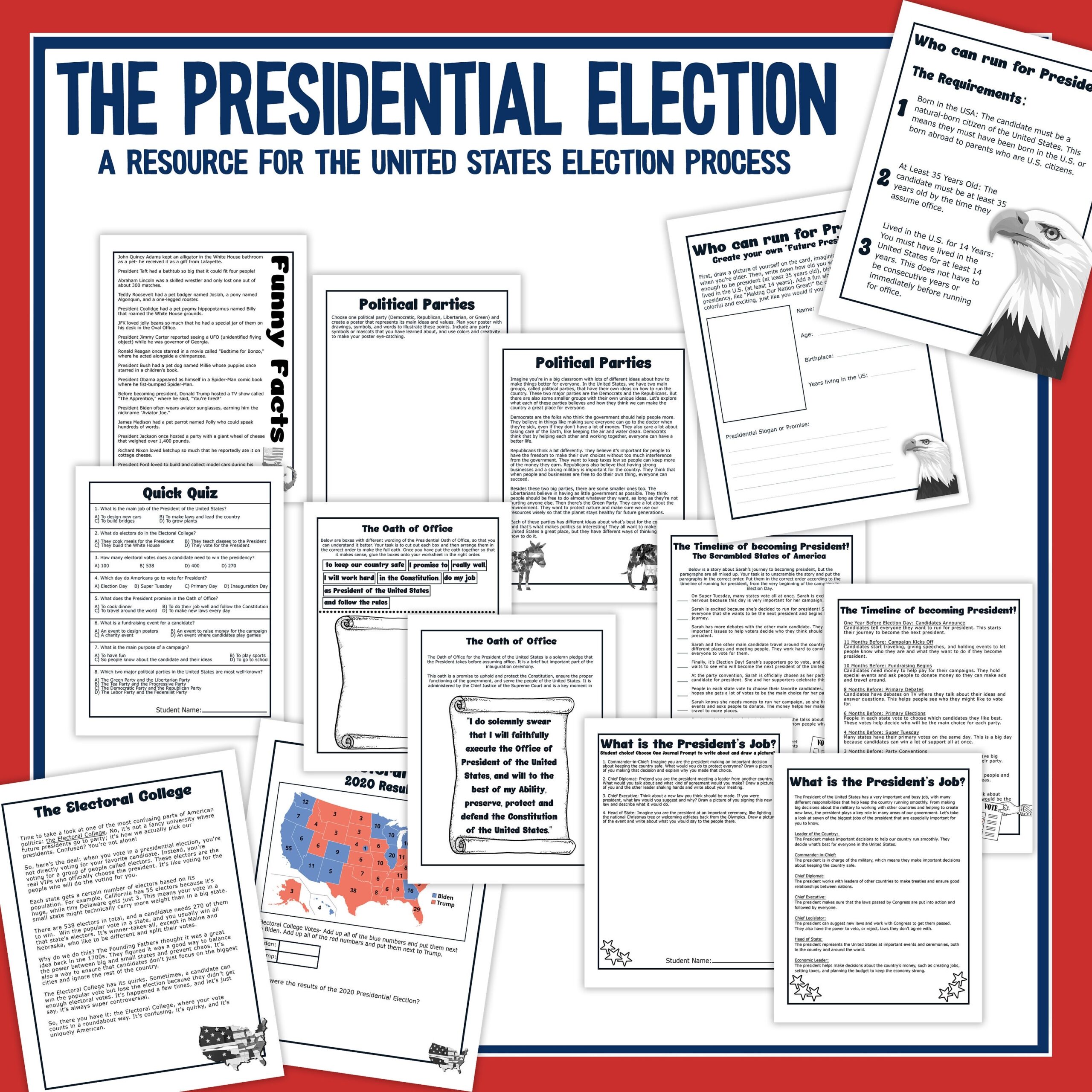Presidential Election Day U0026 Electoral Process 2025 Elementary US 