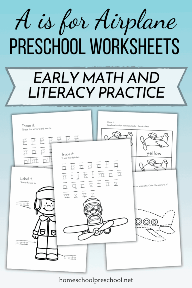 Printable Airplane Activities For Preschoolers