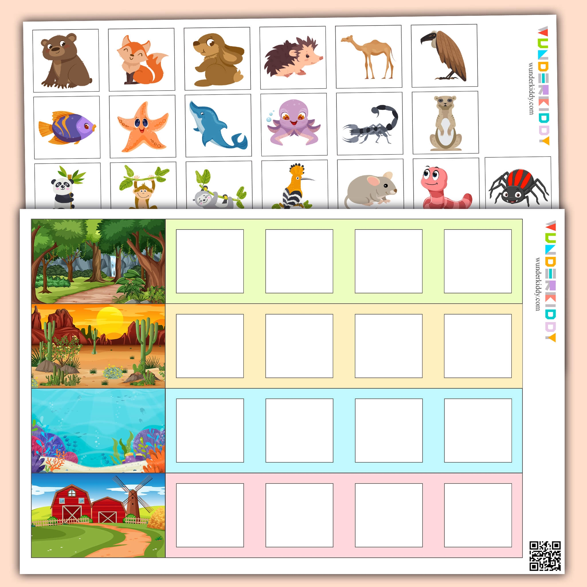 Printable Animal Habitat Sorting Mats Activity For Kids Worksheets Library