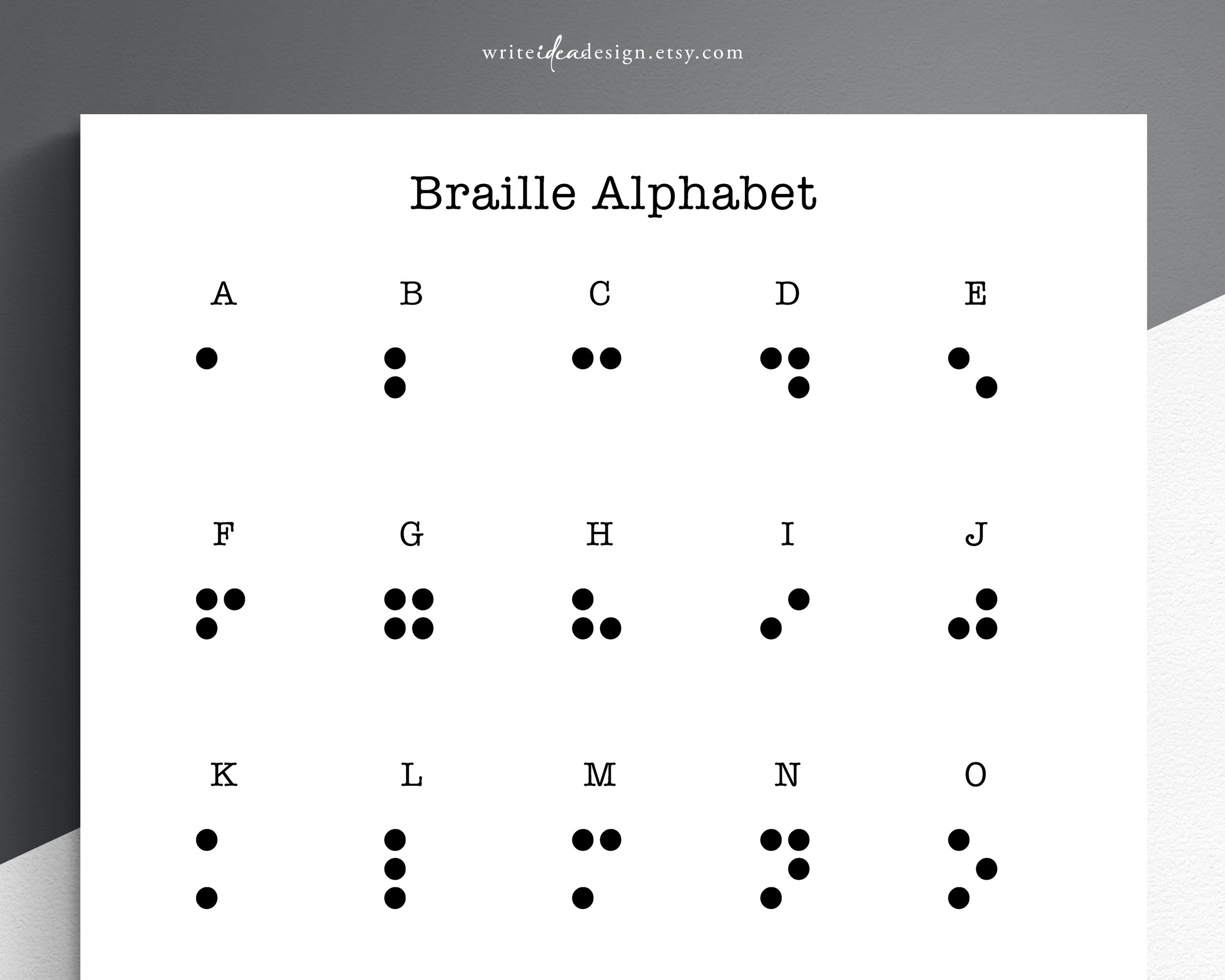 Printable Braille Alphabet Sheet Full Alphabet Braille Letters Etsy Hong Kong Printable Braille Alphabet Sheet Full Alphabet Braille Letters Etsy Hong Kong