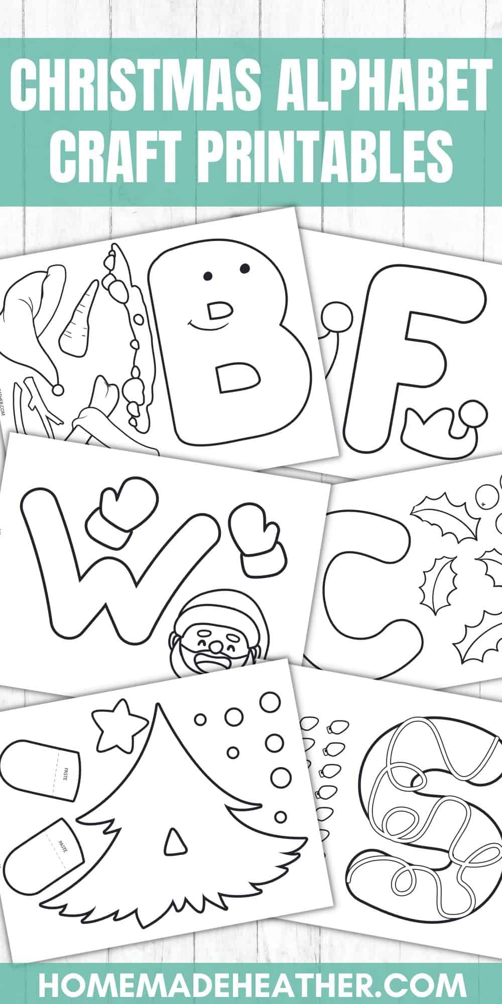 Printable Christmas Alphabet Crafts Homemade Heather