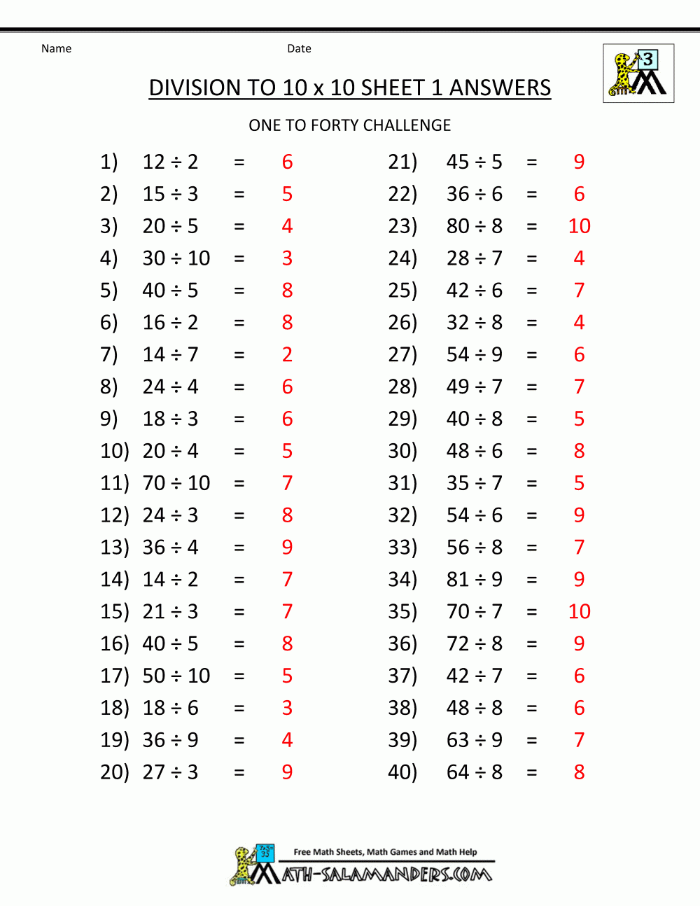 Printable Division Worksheets 3rd U0026 4th Grade Printable Division Worksheets 3rd U0026 4th Grade