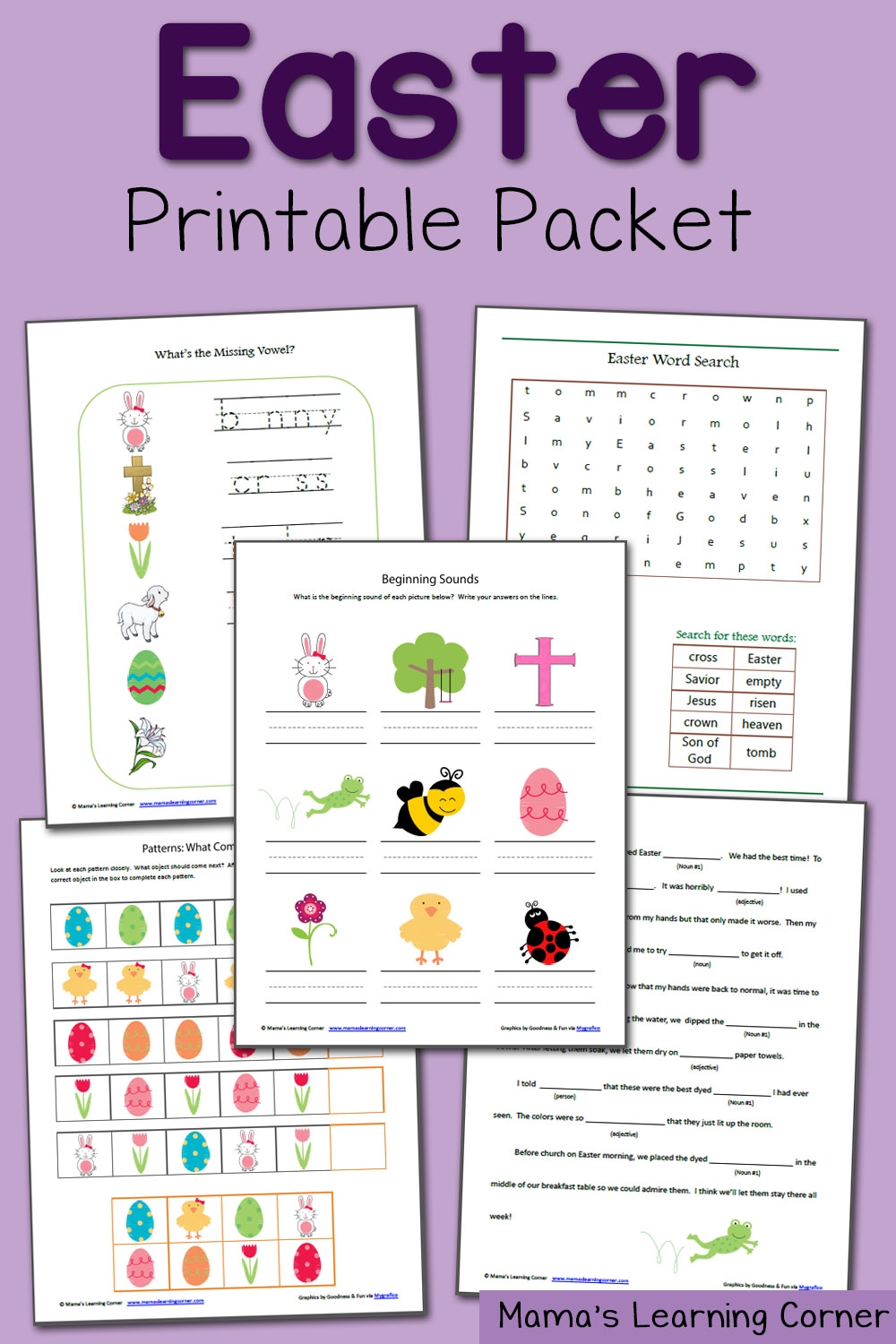 Printable Easter Worksheet Packet Mamas Learning Corner Printable Easter Worksheet Packet Mamas Learning Corner