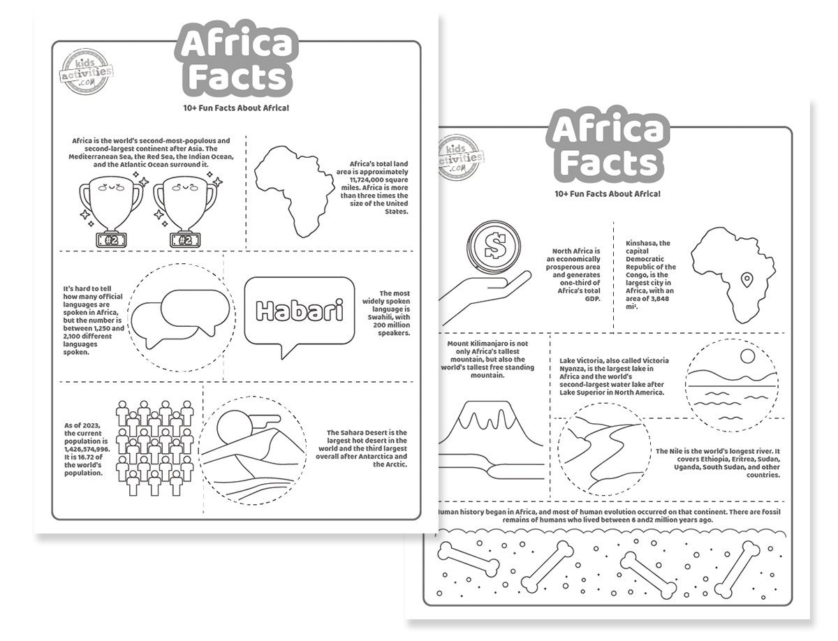 Printable Fun Facts About Africa For Kids Kids Activities Blog